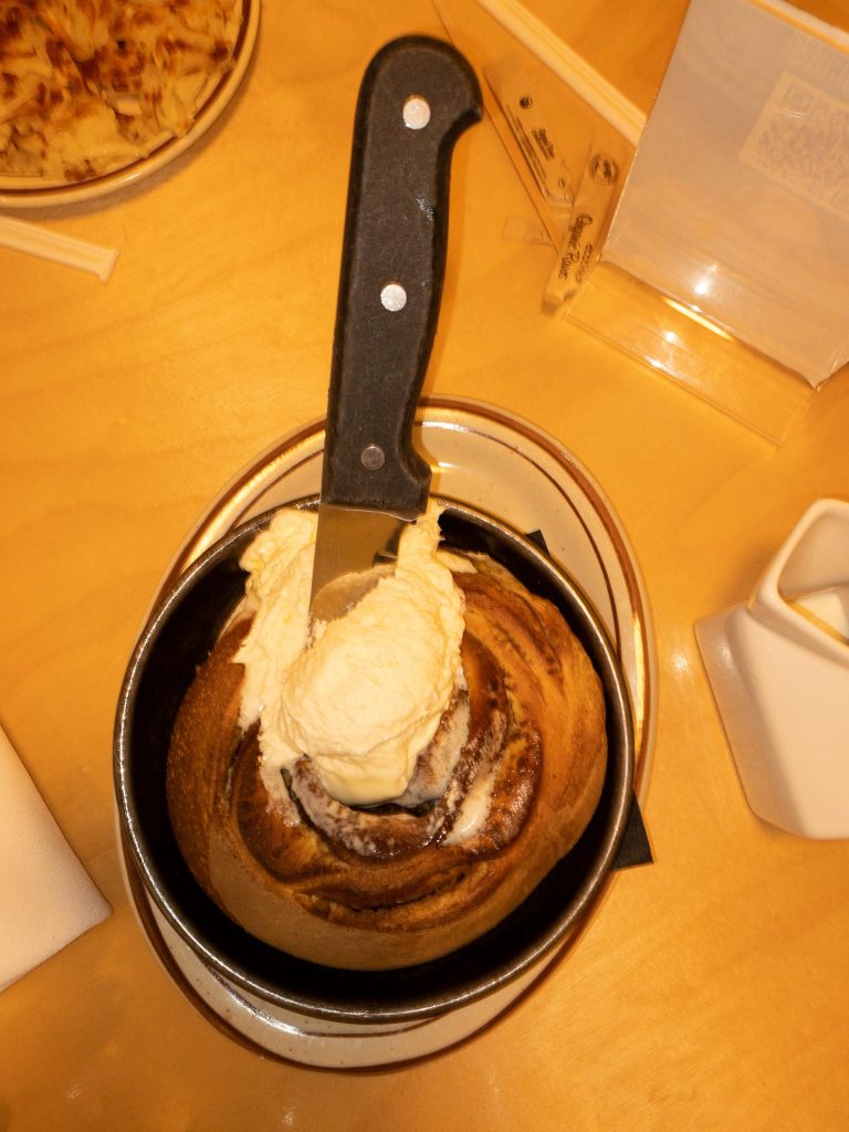 cinnamon roll to kick off vacation