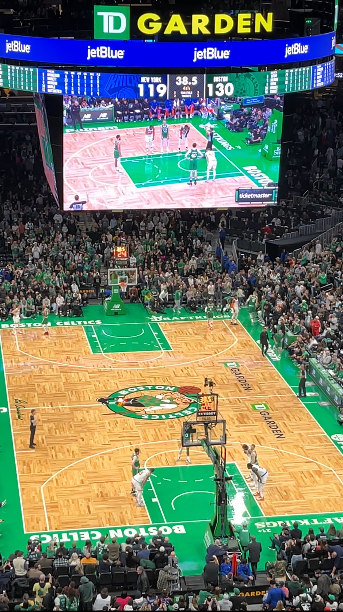Boston Celtics game fan point of view
