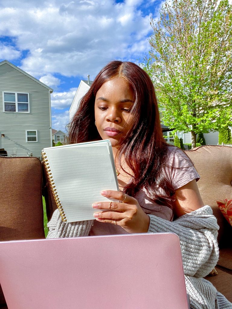 Working on freelance writing content